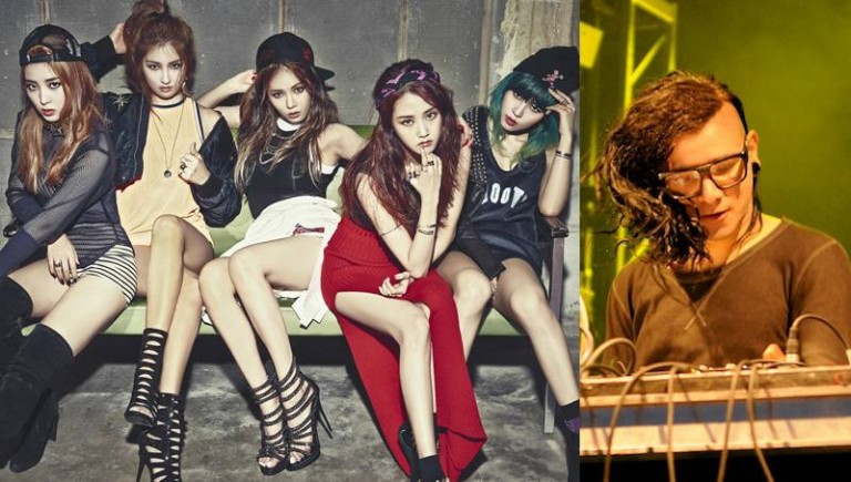 Skrillex está trabalhando em nova faixa com banda de K-Pop 4minute?